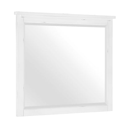 Homelegance Dresser Mirror Laurelville Antique White Rub-Through Finish 1447-6