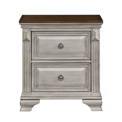 Homelegance Nightstand Marquette Gray Brown Finish 1449-4