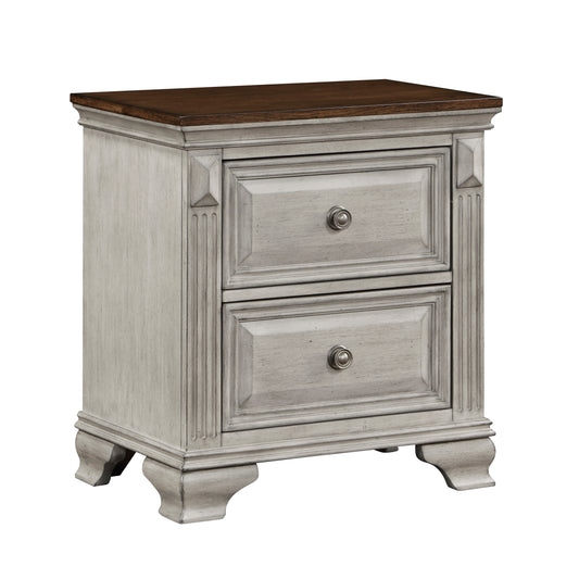 Homelegance Nightstand Marquette Gray Brown Finish 1449-4