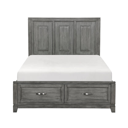 Homelegance Queen Bed Garretson Gray Finish with Storage Footboard 1450-1