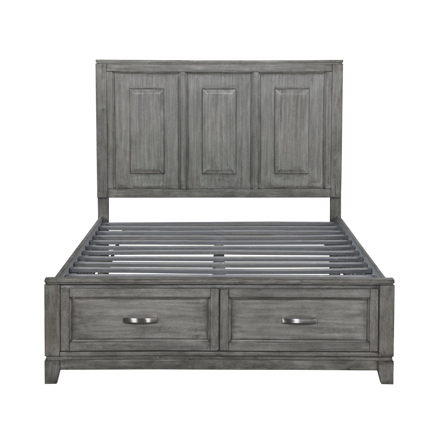 Homelegance Queen Bed Garretson Gray Finish with Storage Footboard 1450-1