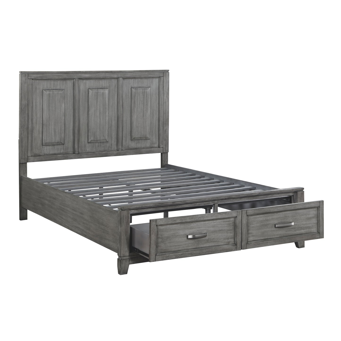 Homelegance Queen Bed Garretson Gray Finish with Storage Footboard 1450-1