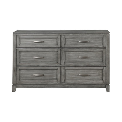 Homelegance Dresser in Garretson Gray Finish with Sleek Metal Hardware 1450-5