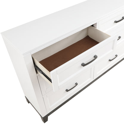 Homelegance Dresser Garretson White Finish Elegant Bedroom Dresser 1450WH-5