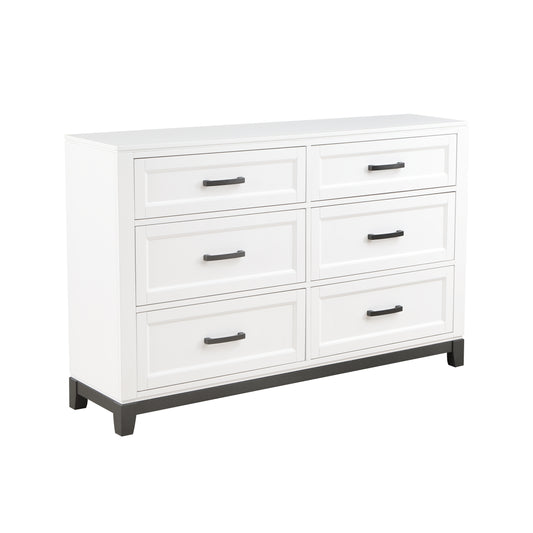Homelegance Dresser Garretson White Finish Elegant Bedroom Dresser 1450WH-5