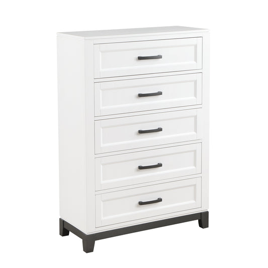Homelegance Chest Garretson White Gray Finish Elegant Bedroom Storage 1450WH-9