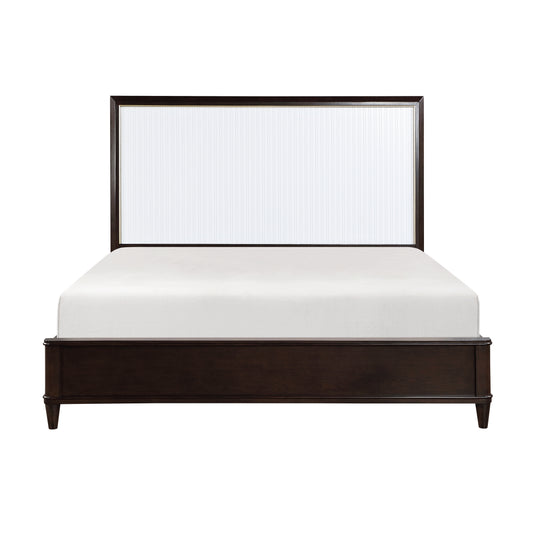 Homelegance Queen Bed Niles White Cherry Gold Finish 1451-1