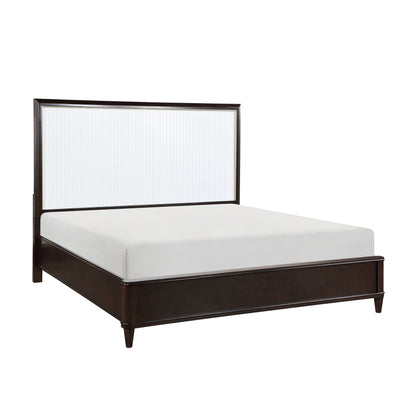 Homelegance Queen Bed Niles White Cherry Gold Finish 1451-1