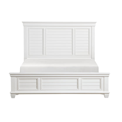 Homelegance Queen Bed Mackinac White Finish Elegant Design 1454-1