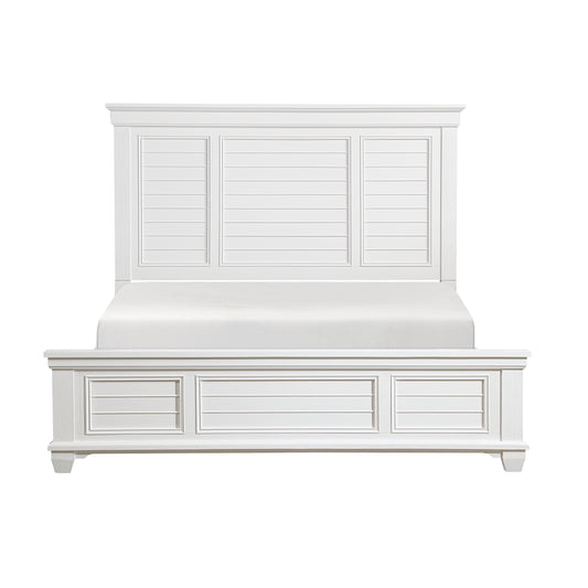 Homelegance Queen Bed Mackinac White Finish Elegant Design 1454-1