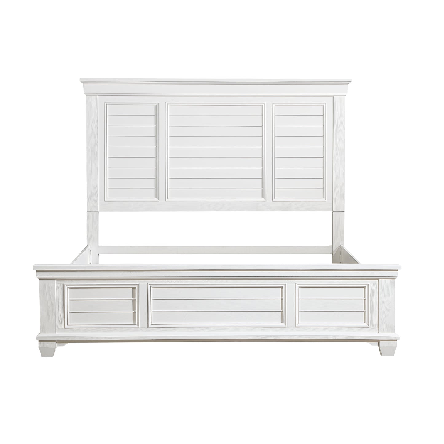 Homelegance Queen Bed Mackinac White Finish Elegant Design 1454-1