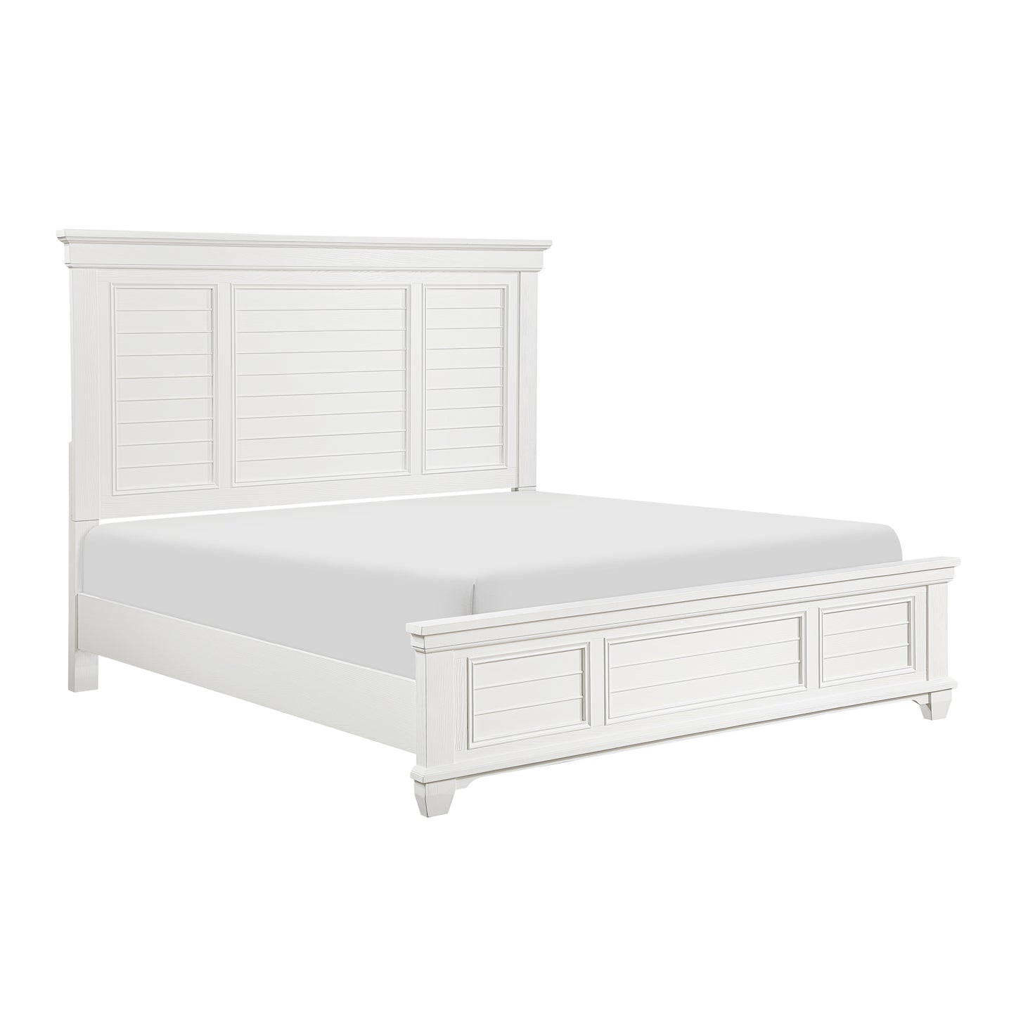 Homelegance Queen Bed Mackinac White Finish Elegant Design 1454-1