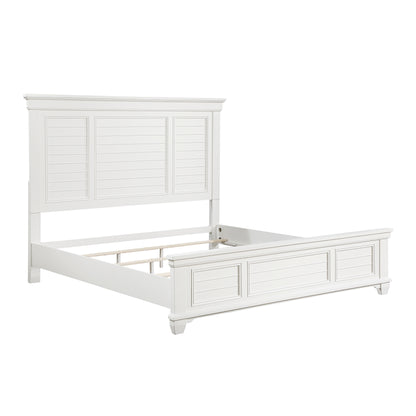 Homelegance Queen Bed Mackinac White Finish Elegant Design 1454-1
