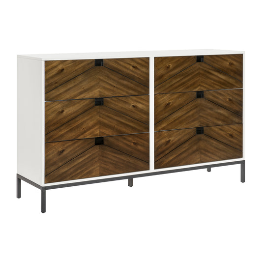 Homelegance Dresser Oslo Walnut White Finish 1456-5
