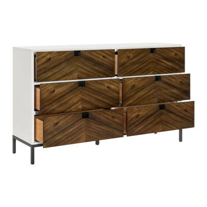 Homelegance Dresser Oslo Walnut White Finish 1456-5