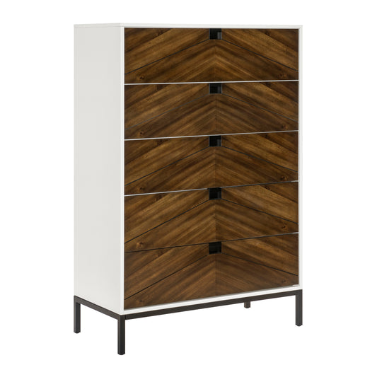 Homelegance Chest Oslo Walnut Finish with Modern Mid-Century Charm 1456-9
