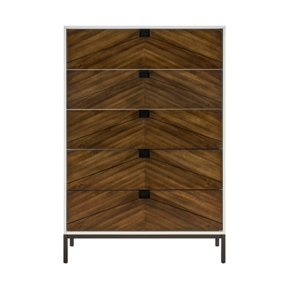 Homelegance Chest Oslo Walnut Finish with Modern Mid-Century Charm 1456-9
