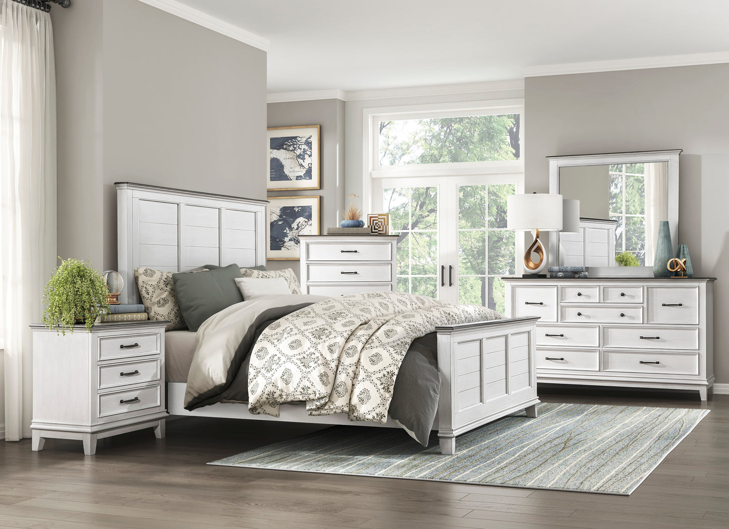 Homelegance Chest Chesterton Dark Brown Antique White Finish 1463-9