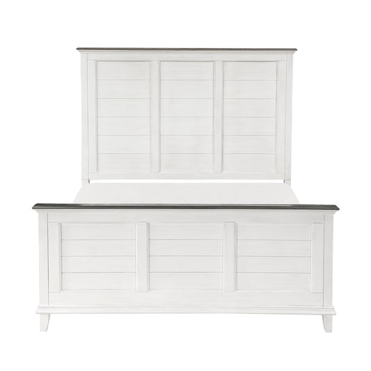 Homelegance Queen Bed Chesterton Dark Brown Antique White 1463-1
