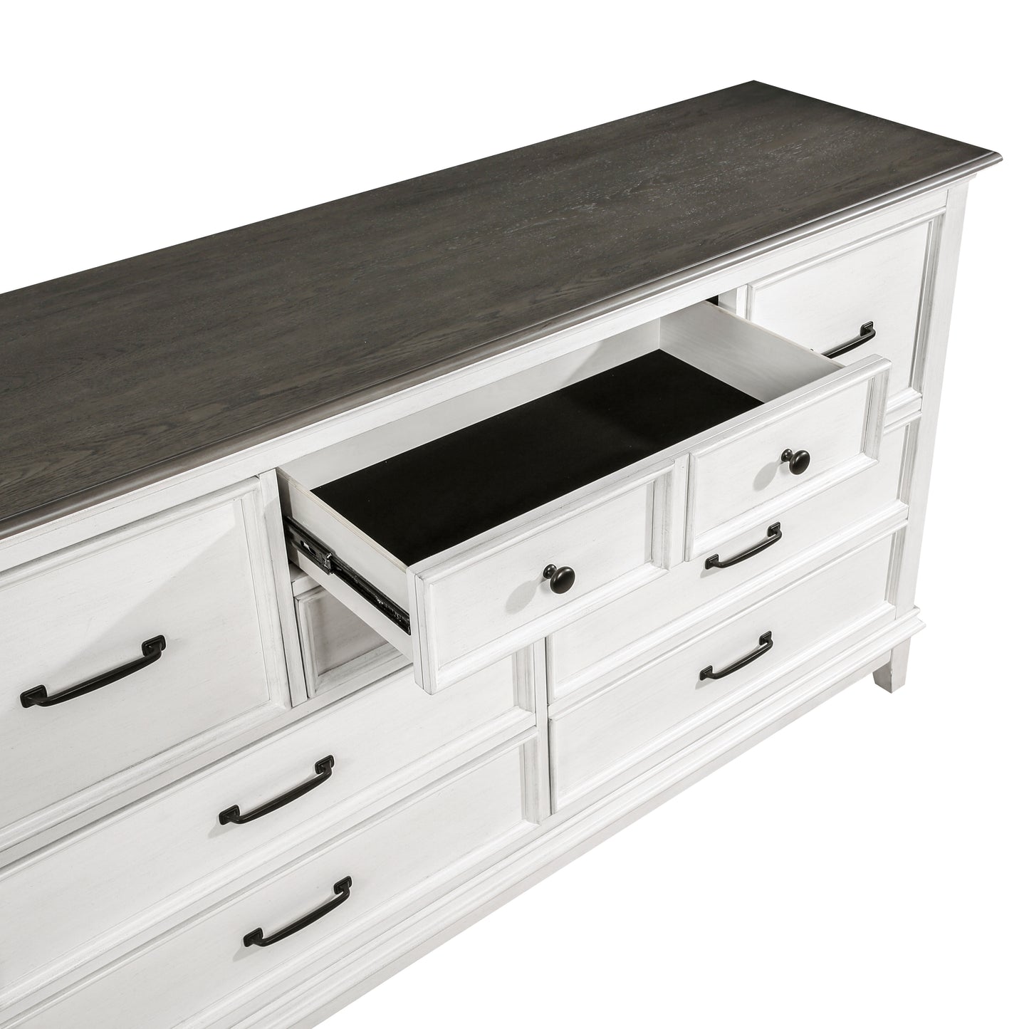 Homelegance Dresser Dressererton Dark Brown Antique White Finish 1463-5