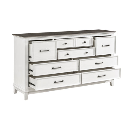 Homelegance Dresser Dressererton Dark Brown Antique White Finish 1463-5