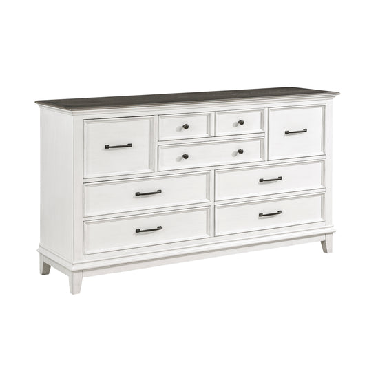 Homelegance Dresser Dressererton Dark Brown Antique White Finish 1463-5