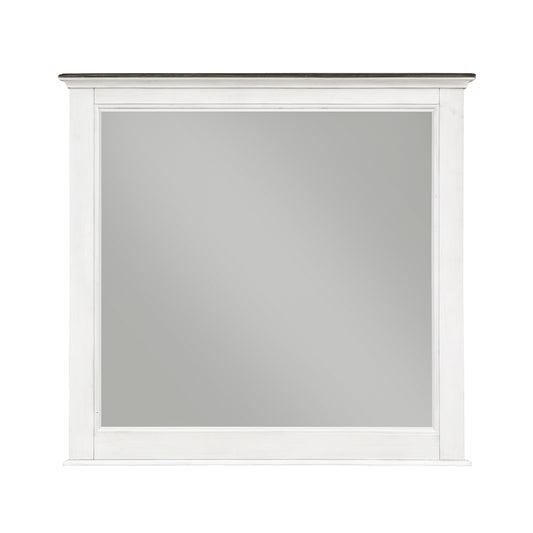 Homelegance Dresser Mirror Chesterton Dark Brown Antique White 1463-6