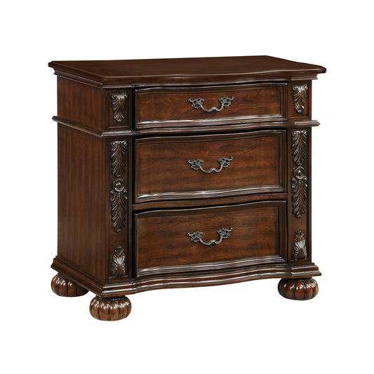 Homelegance Nightstand Adelina Cherry Finish 1468-4