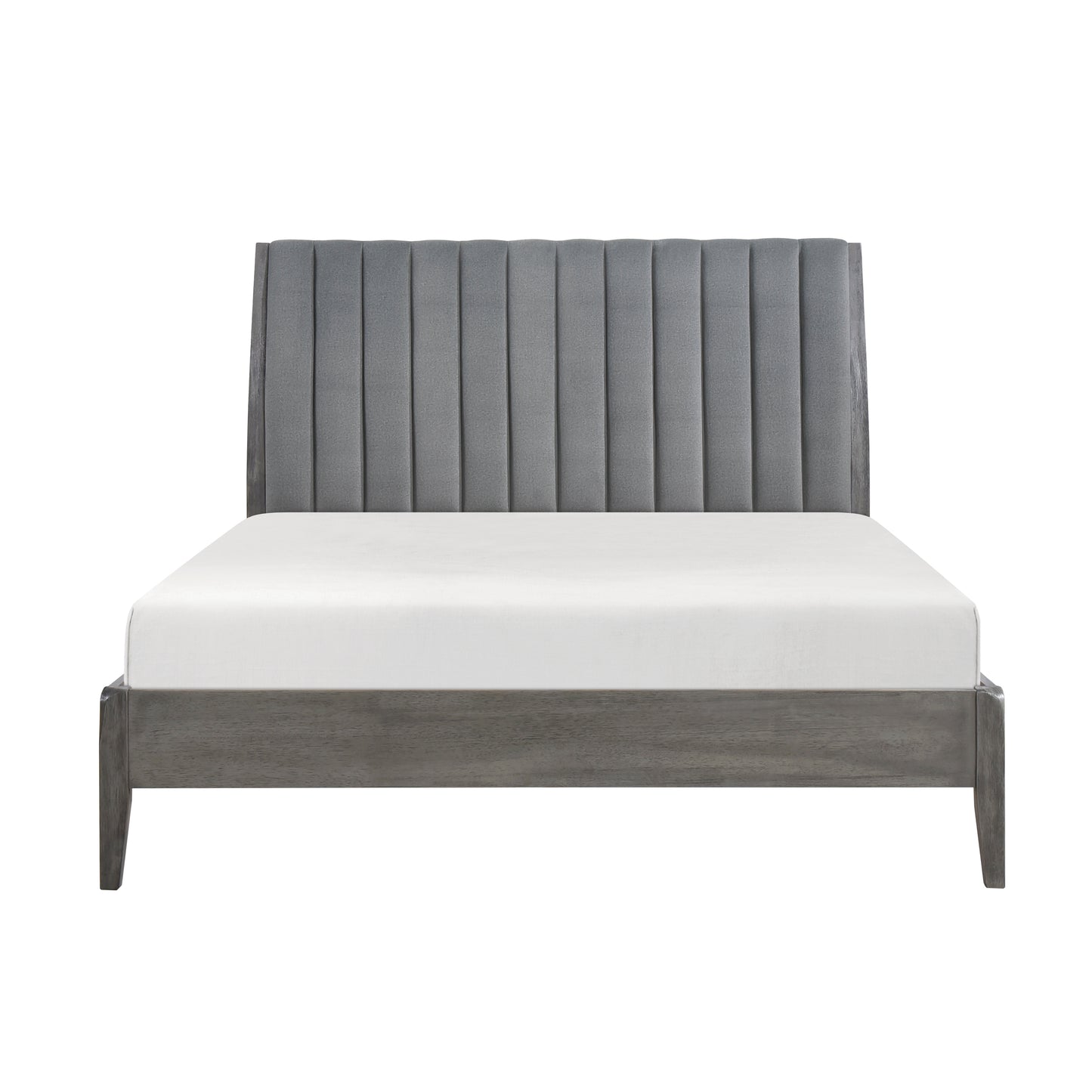 Homelegance Queen Bed Dade Gray Velvet Elegant Design 1492GY-1