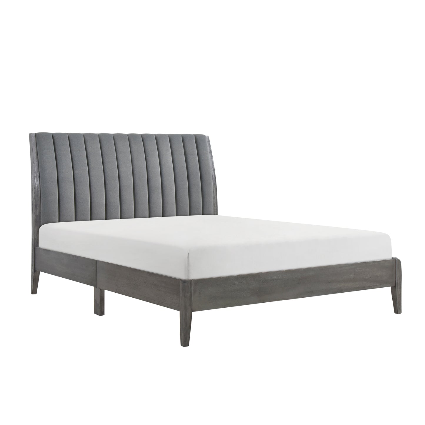 Homelegance Queen Bed Dade Gray Velvet Elegant Design 1492GY-1