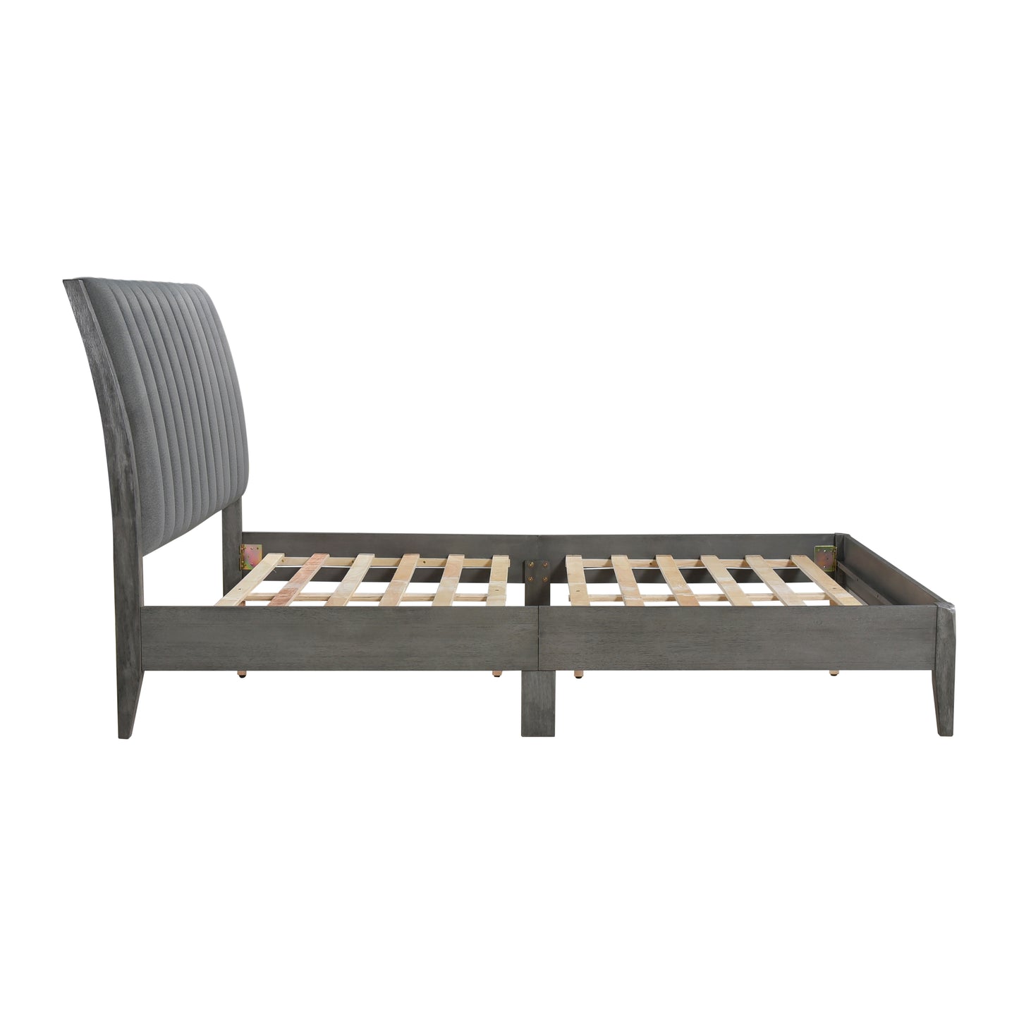 Homelegance Queen Bed Dade Gray Velvet Elegant Design 1492GY-1