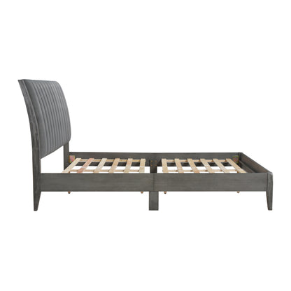 Homelegance Queen Bed Dade Gray Velvet Elegant Design 1492GY-1