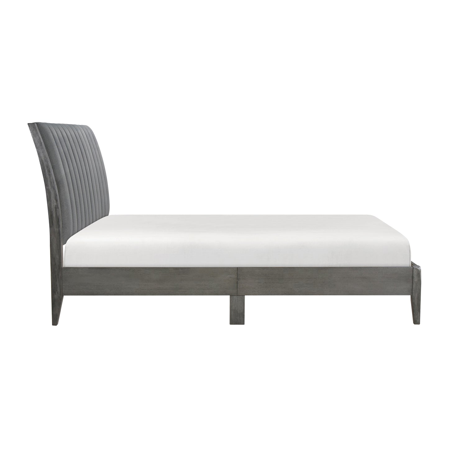 Homelegance Queen Bed Dade Gray Velvet Elegant Design 1492GY-1
