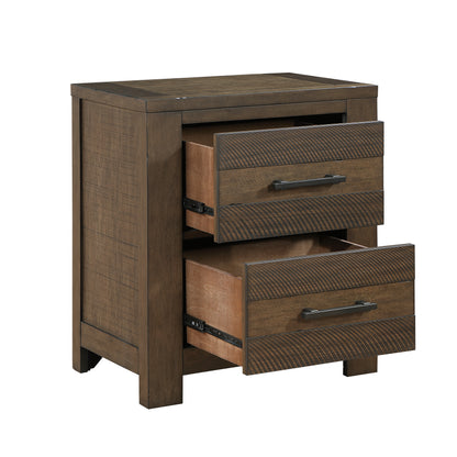 Homelegance Conway Nightstand Antique Brown Finish 1497-4