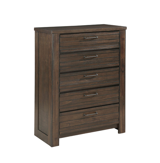 Homelegance Longview Chest Dark Brown Finish with Rustic Charm 1498DB-9