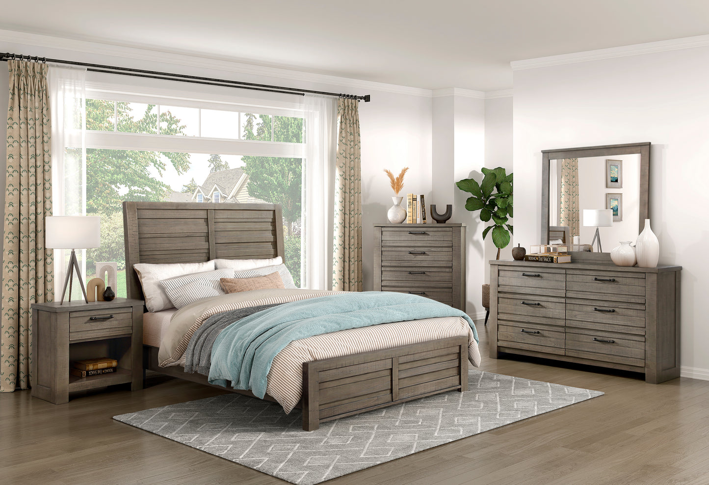 Homelegance Chest Longview Gray Finish Rustic Industrial Design 1498GY-9