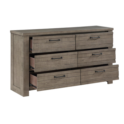 Homelegance Dresser Longview Gray Finish with Rustic Industrial Style 1498GY-5