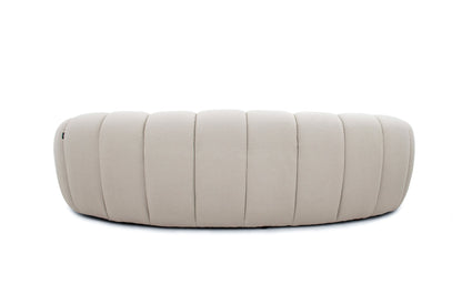 Divani Casa Yolonda Modern Curved Beige Fabric Sofa