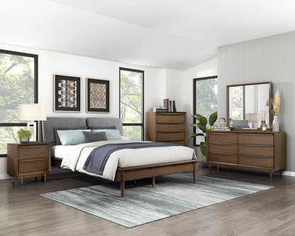 Homelegance Chest Walnut Astrid Mid-Century Modern Design 1501-9