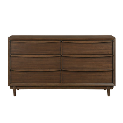 Homelegance Dresser Astrid Walnut Finish Timeless Mid-Century Modern Elegance 1501-5