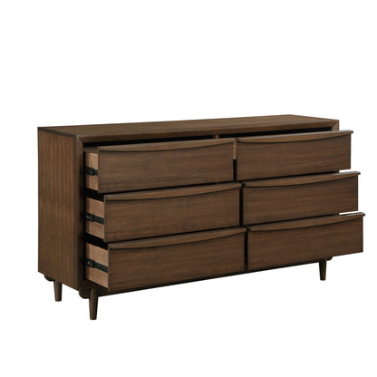Homelegance Dresser Astrid Walnut Finish Timeless Mid-Century Modern Elegance 1501-5