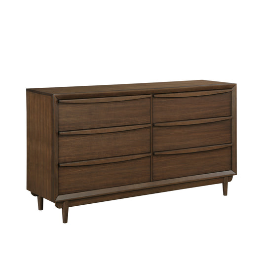 Homelegance Dresser Astrid Walnut Finish Timeless Mid-Century Modern Elegance 1501-5