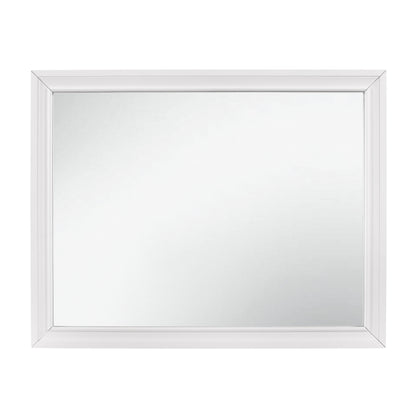 Homelegance Dresser Mirror Luster White Finish Elegant Bedroom Accent 1505W-6