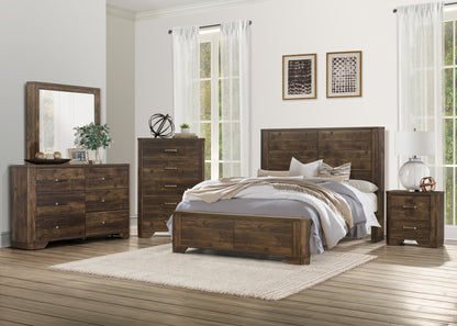 Homelegance Jocelyn Chest Rustic Brown Finish with Nickel Pulls 1509-9
