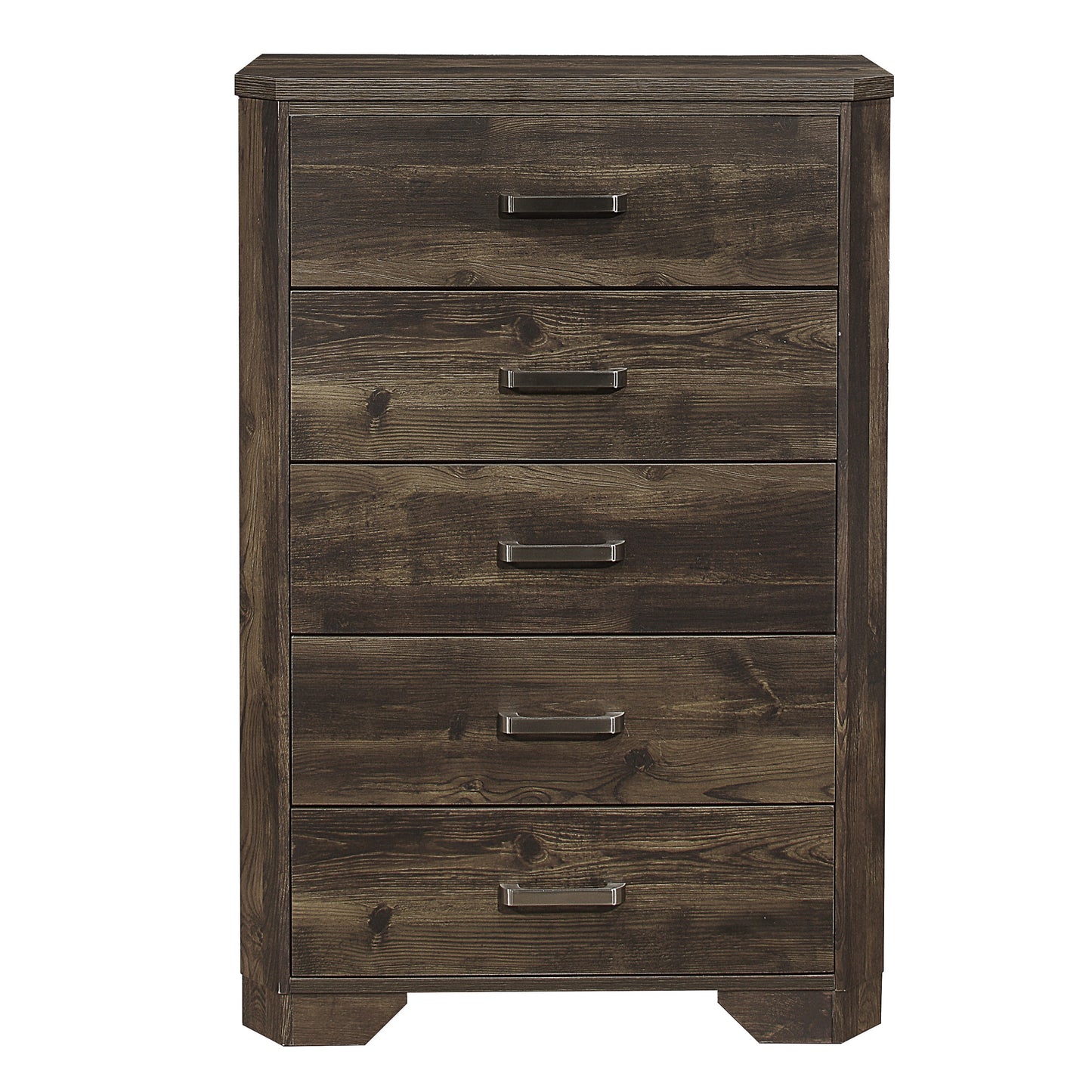 Homelegance Jocelyn Chest Rustic Brown Finish with Nickel Pulls 1509-9