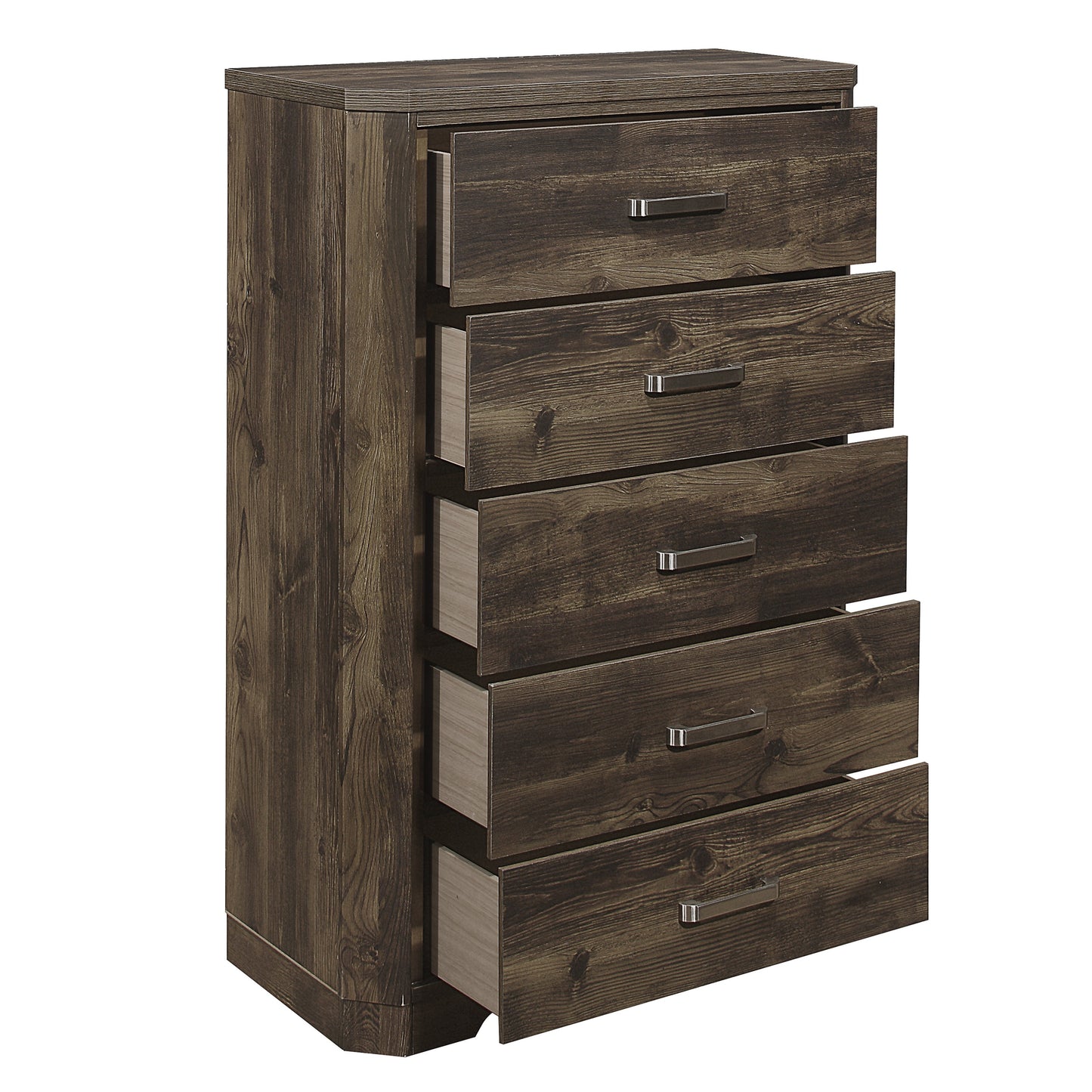Homelegance Jocelyn Chest Rustic Brown Finish with Nickel Pulls 1509-9