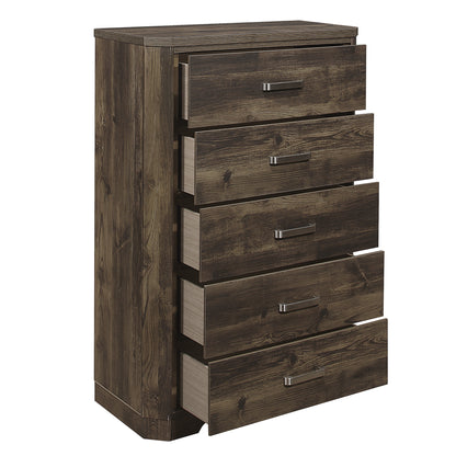 Homelegance Jocelyn Chest Rustic Brown Finish with Nickel Pulls 1509-9