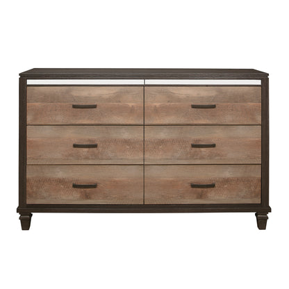 Homelegance Danridge Dresser Brown Espresso Finish with Mirror Trim 1518-5
