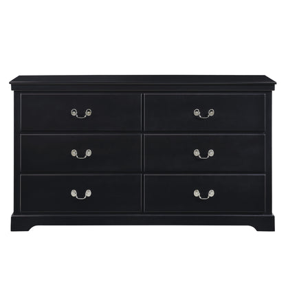 Homelegance Dresser Seabright Black Finish Elegant Bedroom Storage 1519BK-5