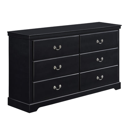 Homelegance Dresser Seabright Black Finish Elegant Bedroom Storage 1519BK-5